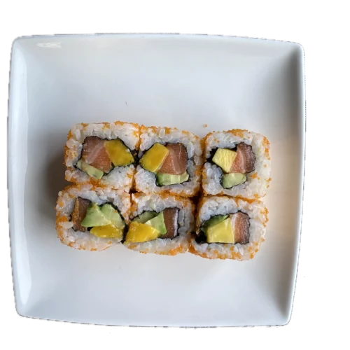 Masago rolls Saumon avocat mangue