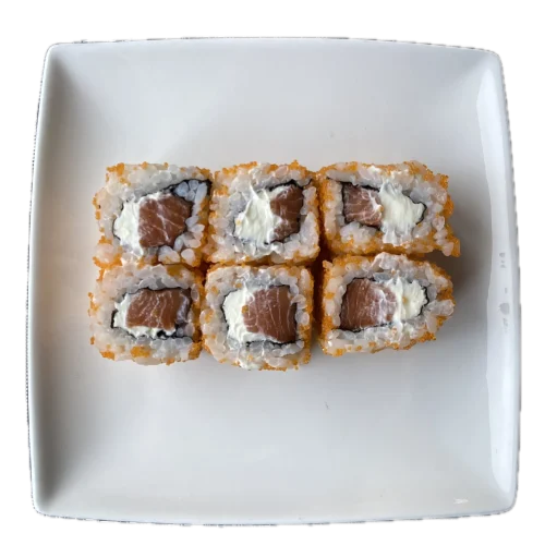 Masago rolls Saumon cheese