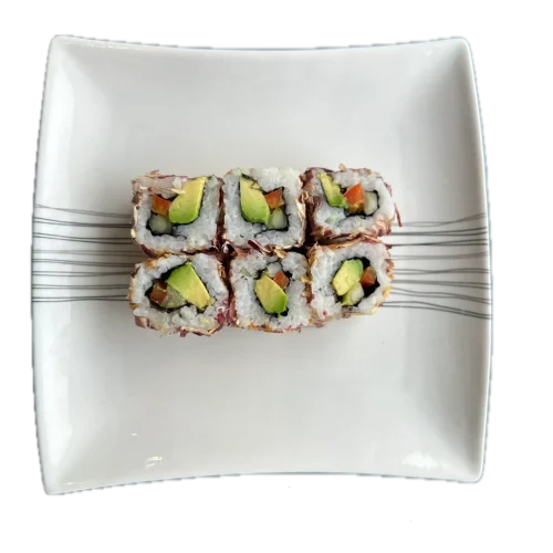 Purple rolls Concombre poivron avocat