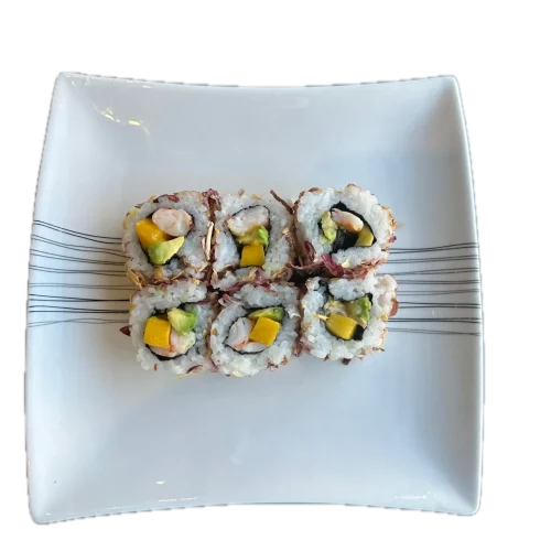 Purple rolls Crevette avocat mangue