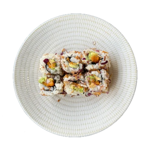 Purple rolls Crevette tempura avocat