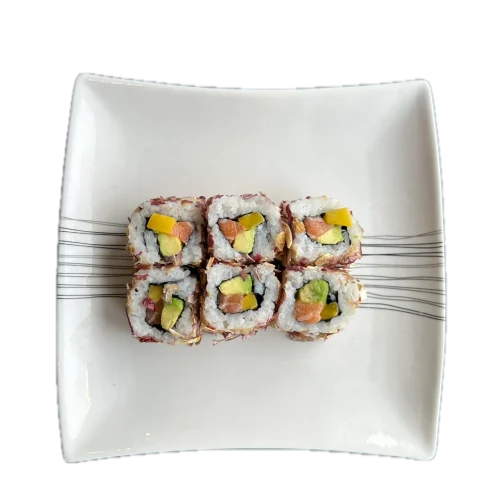 Purple rolls Saumon avocat mangue