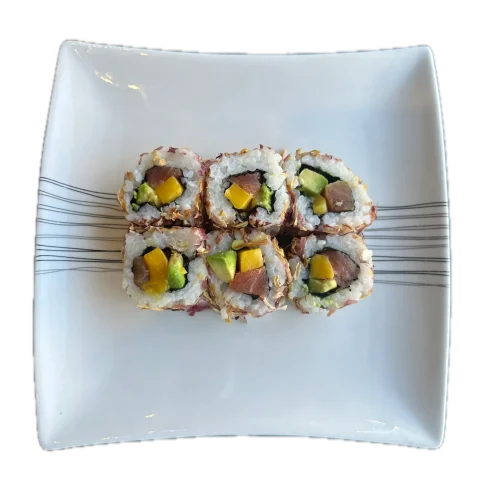 Purple rolls Thon avocat mangue