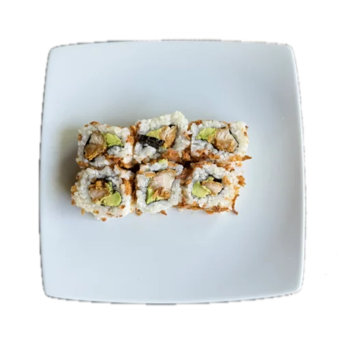 Crispy rolls Poulet Karaage Avocat.