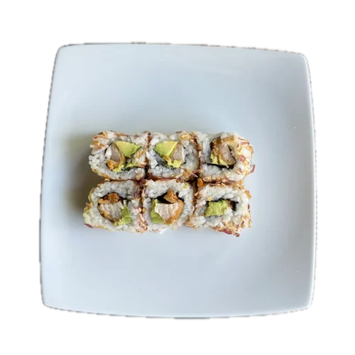 Purple rolls Poulet Karaage Avocat